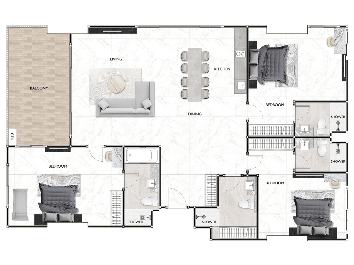 Well-Designed 3-Bedroom Home