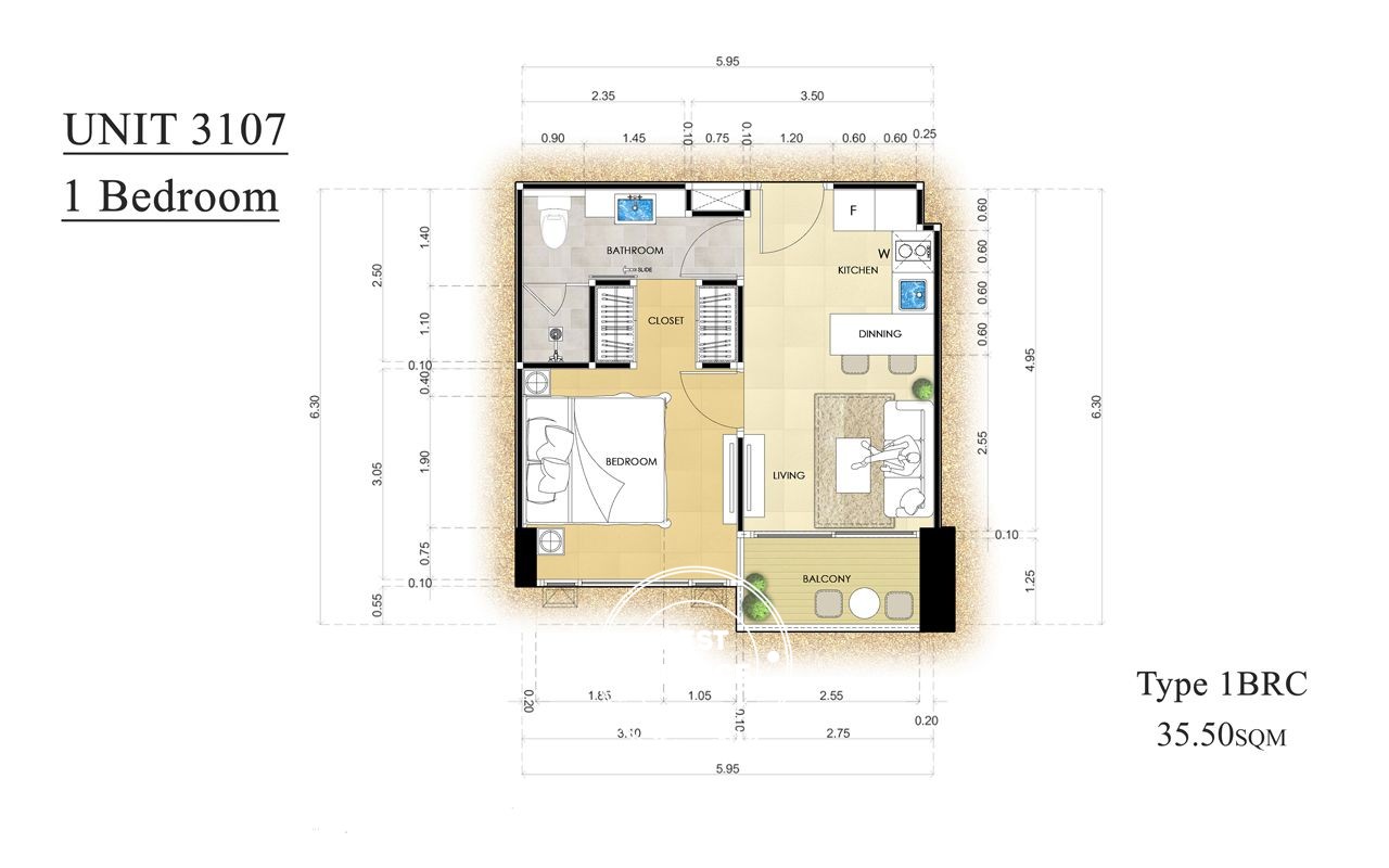 Modern 1 Bedroom